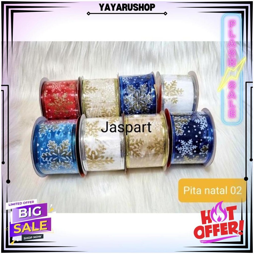 

Pita Glitter Natal Pinggir Kawat Pita Parcel Pita Christmas Pita Hiasan Cantik Lebar 5Cm Pita Natal D Gratis Ongkir