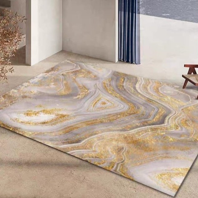 Karpet Lantai Import Marble Gold