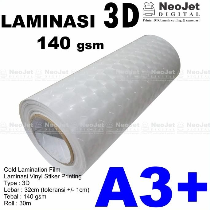 

BEBAS ONGKIR - Laminasi 3D Dingin Laminating Tiga Dimensi Hologram A3+ 140gsm 30m