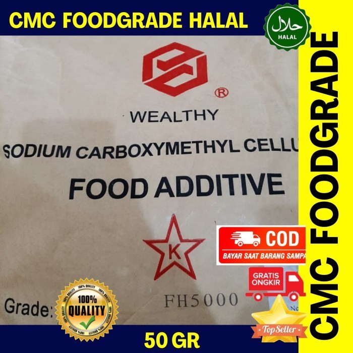 

CMC 50gr HALAL / Sodium Carboxmethylceluoes Food Grade