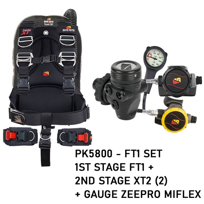 BCD Set Diverite Travel Transpac EXP Dive Rite Regulator Diving Selam READY STOK