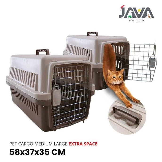 Pet Cargo Medium Large EXTRA SPACE 58x37x35 /Pet Cargo Kucing/Kelinci