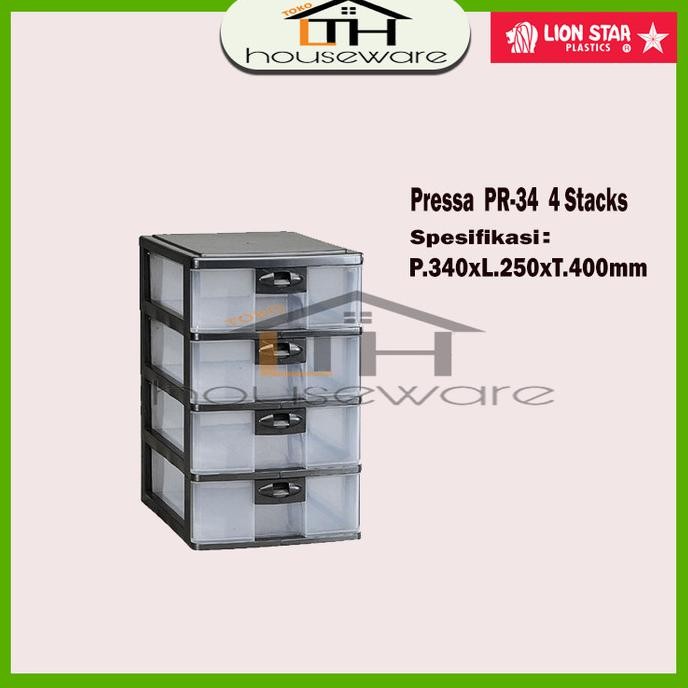 

TERBARU - LACI DOKUMEN A4 SUSUN 4 (PRESSA CONTAINER A4 SS 4/PR-34) LION STAR