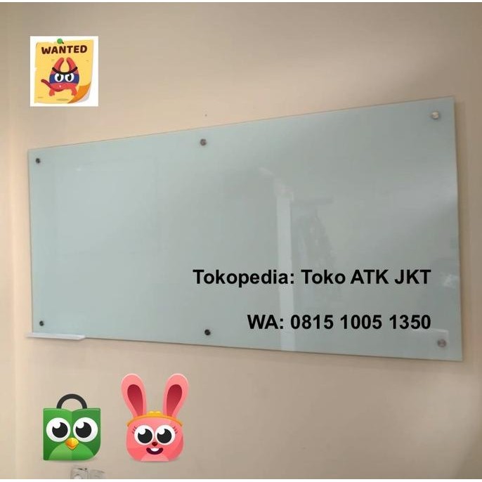 

Baru Glassboard 8Mm Papan Tulis Kaca Gantung Whiteboard Custom Tebal 8 Mm Premium