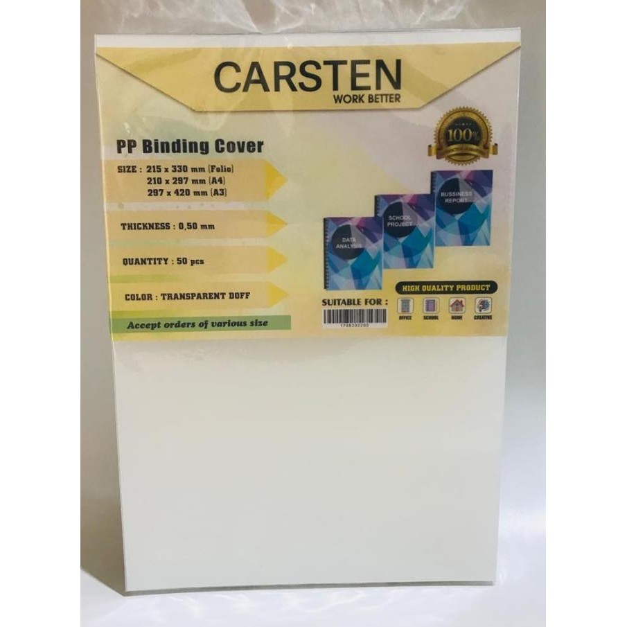 

Cover mika Jilid Doff 0.50mm A4 isi 50 lembar