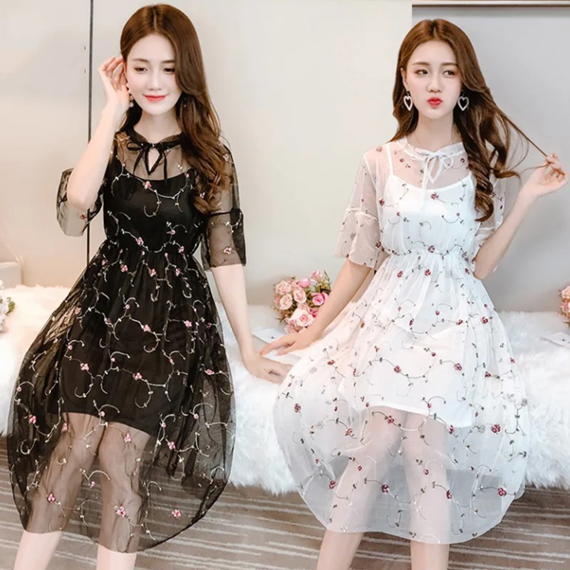 Dress Pendek Wanita Natal Selutut Korean Style Baju Natalan Dreas Mewah Wedding 2024 Remaja Dres Bru