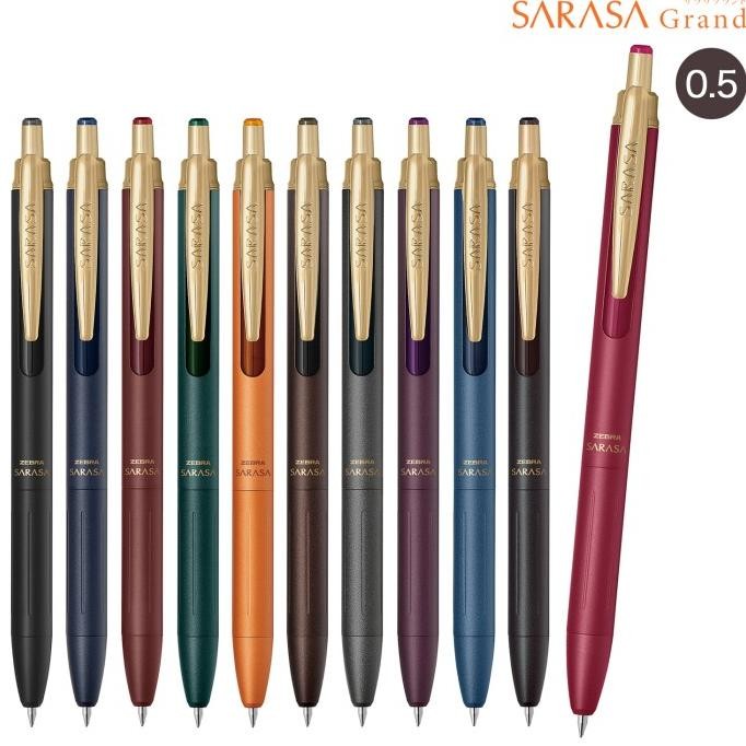 

TERBARU - Zebra Sarasa Grand New Version 0.3mm 0.5mm Vintage Retro Color Gel Ink Pen Pulpen Premium JJ57 JJH57