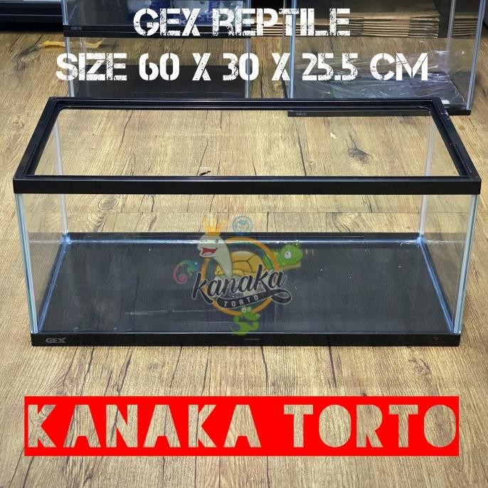 GEX Reptil Aquarium Kandang Kadal Bearded Dragon Kura Air RES Gecko
