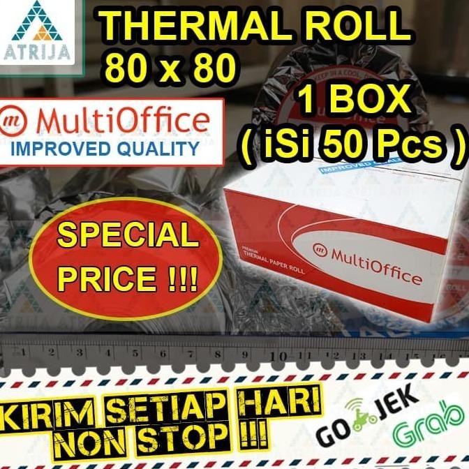 

TERLARIS - Multi Office 80x80 per Box. Kertas Thermal Paper Roll Struk Kasir