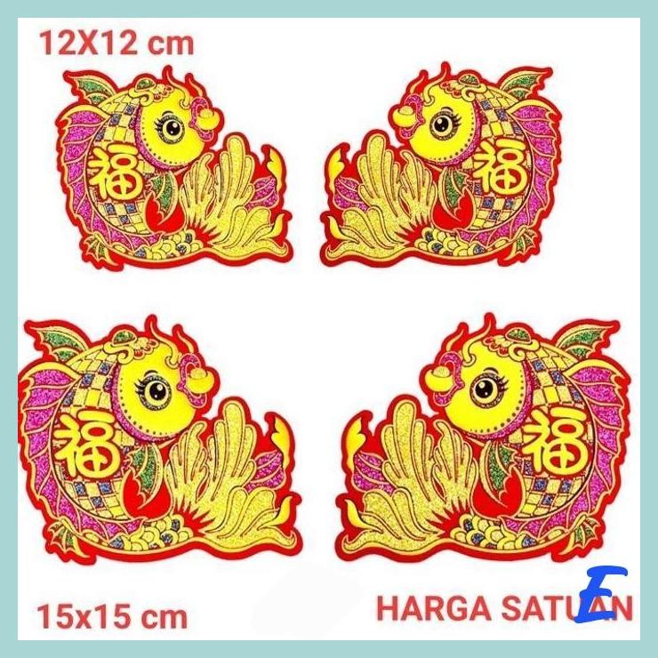 

| MIS | STIKER FU ISI 10 NAGA YENPAU IKAN 12CM 15CM CUTTING STICKER