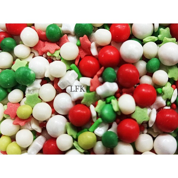 

Natal 10G NATAL SPRINKLE COLOR EDIBLE XMAS CHRISTMAS HOLIDAY PERAL MUTIARA - 30g Limited