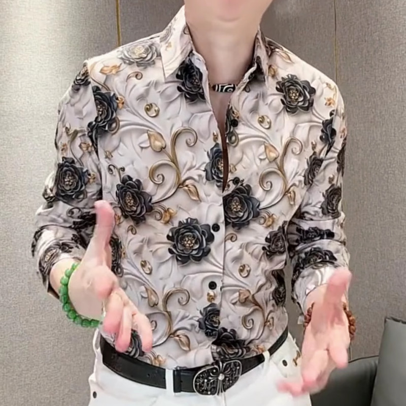 Kaus Lengan Panjang Pria, Baju Dalam Pria Nyaman dan Kasual, Barang Eropa Tampan, Lengan Panjang