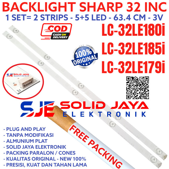BACKLIGHT TV LED SHARP 32 INC LC-32LE185i LC-32LE180i LAMPU BL 5K 3V
