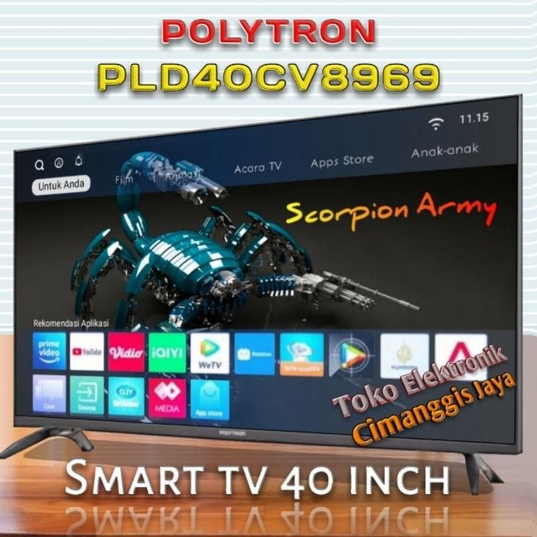 smart tv dan google android tv led Polytron 40 inch digital