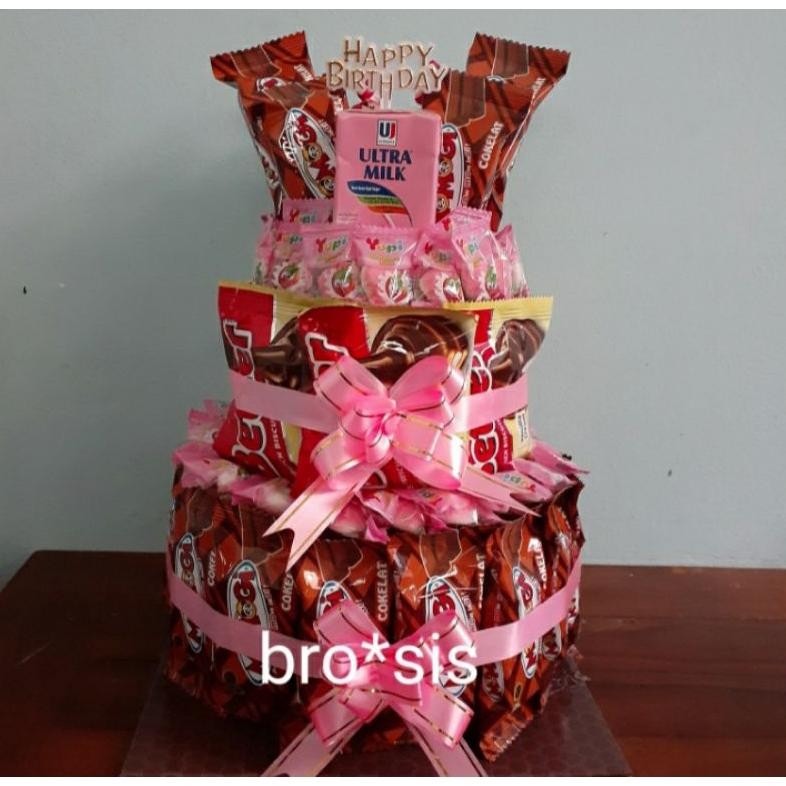 

Snack Tart/Kue Ultah Snack/Graduation Snack/ Kue Ulang Tahun Bucket Snack