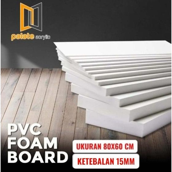 

Baru Potongan Pvc Board / Pvc Foam Board 15Mm Ukuran 80X60 Cm