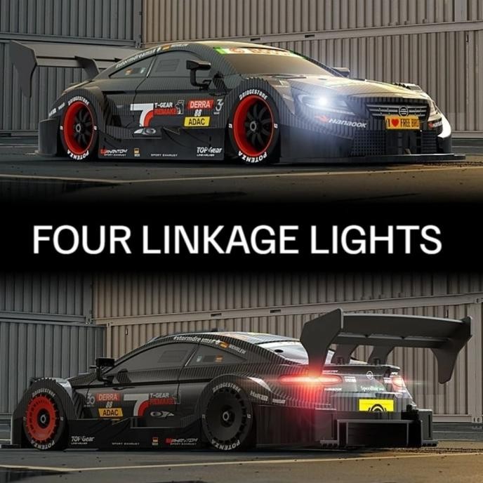 RC Drift Nissan GTR 4WD Proportional Lampu LED  Drift 2.4Ghz 1:16