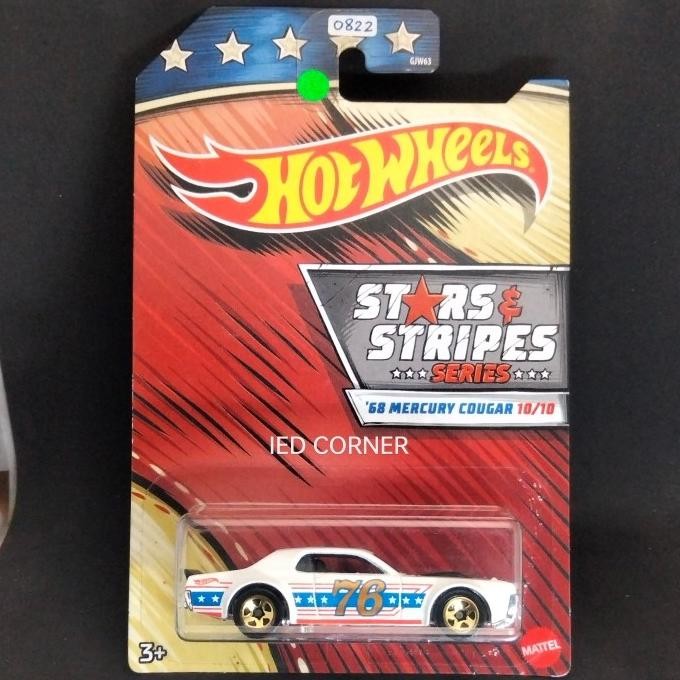 Hot Wheels '68 Mercury Cougar - Stars & Stripes Series 2020 #0822 @J05