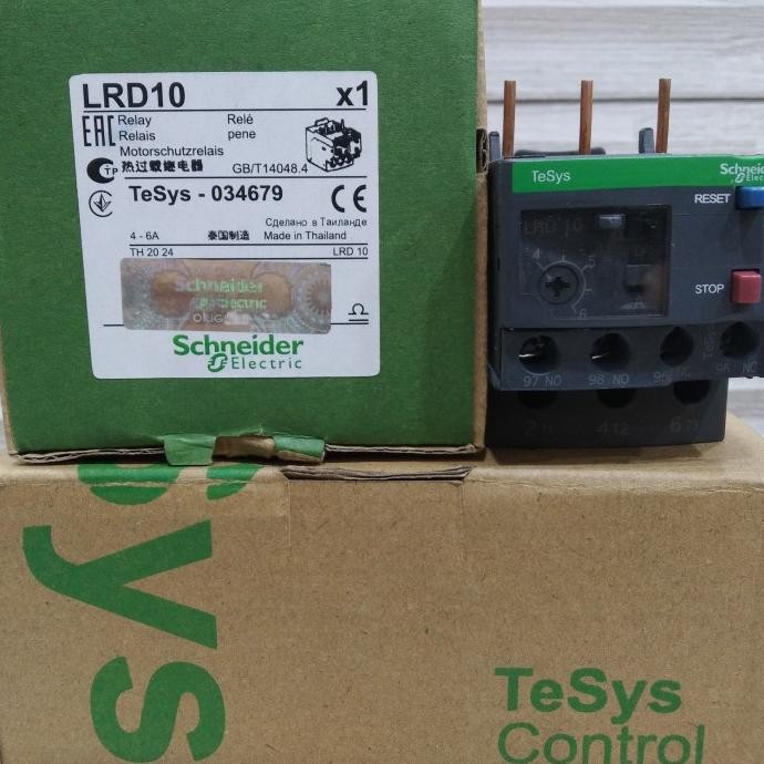 OVERLOAD KONTAKTOR SCHNEIDER LRD 10 4-6A/THERMAL OVERLOAD SCHNEIDER LRD10 1011T