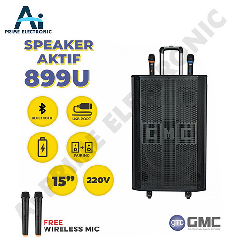 ORIGINAL GMC 899U Speaker Bluetooth Portable 15 inch Karaoke