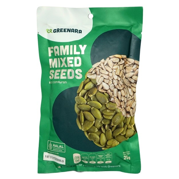 

S20503 GREENARA FAMILY MIXED SEED KACANG MIX 25GR SACHET MAJU BERSAMA (20250320)