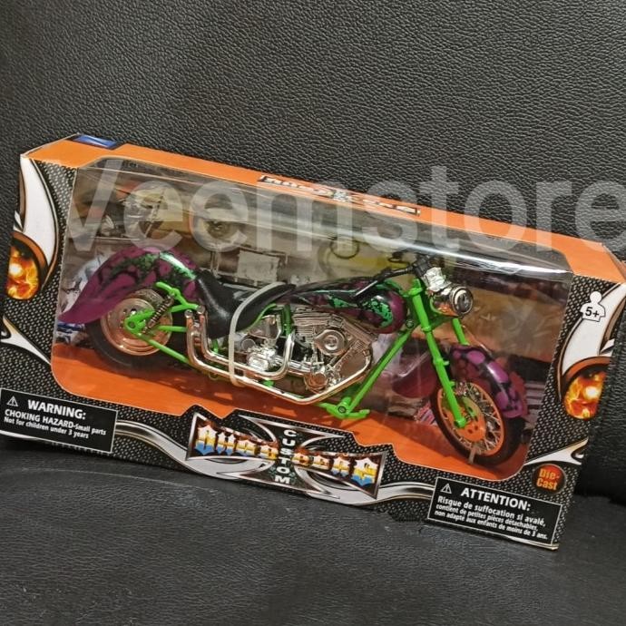 miniatur motor 1:12 diecast harley custom