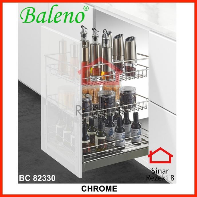 

Rak Tarik Dapur Vitco SC 29023 3 Susun SLOW MOTION Bumbu Saos Kitchen