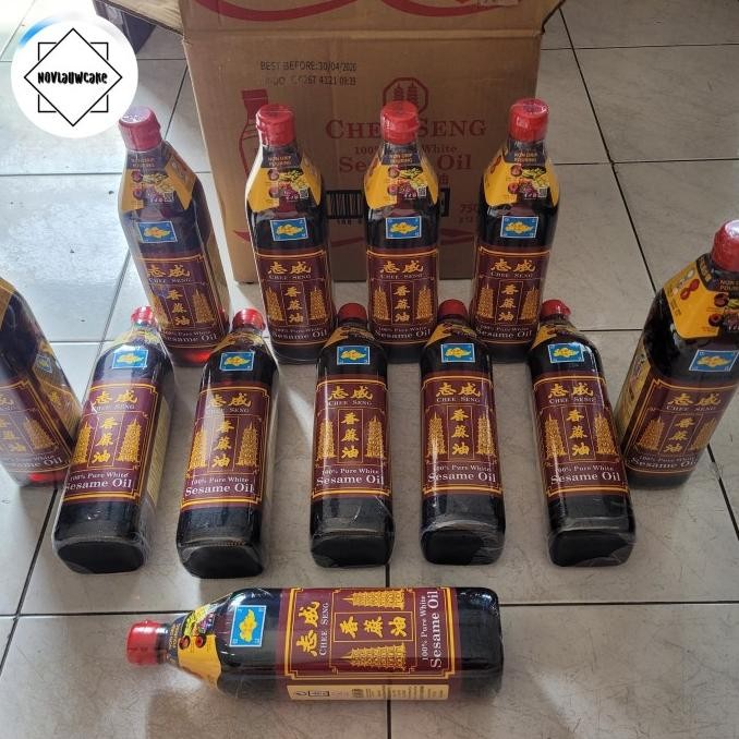 minyak wijen chee seng pure white sesame oil/minyak wijen pagoda 750ml