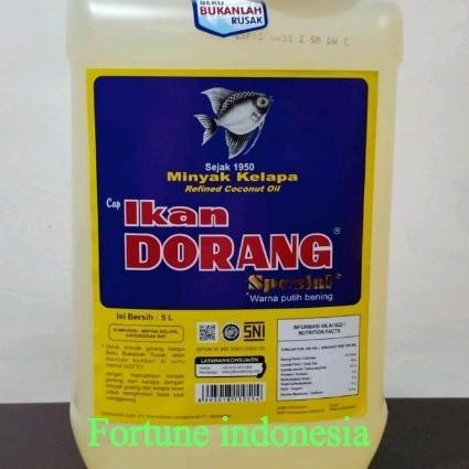 

Minyak goreng Kelapa Dorang Spesial 5 liter