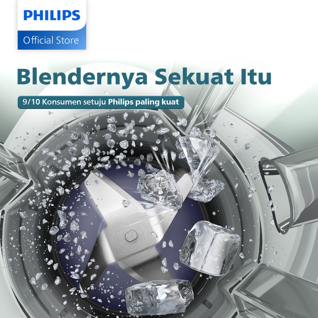 Blender Philips Kaca 2 liter - 5000 Series HR2222/00 - Blender jus - Blender bumbu philips - Dry Mil