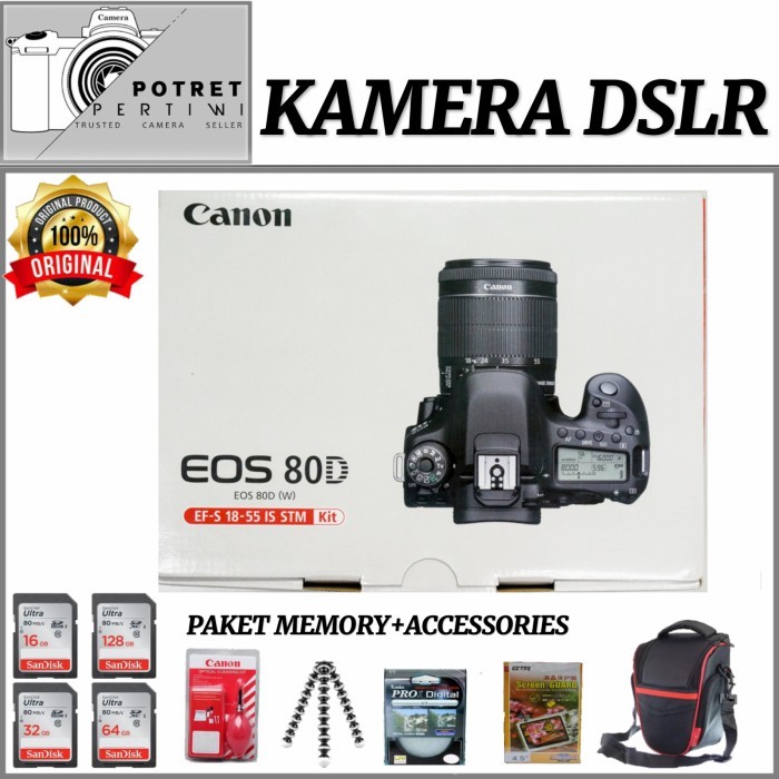 EOS 80D KIT 18-55MM / KAMERA 80D KIT 18-55