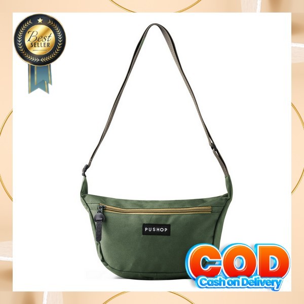 Tas Selempang Kanvas Saga Ada Tempat Laptop Tempat Botol Hijau Tua Murah Berkualitas Gaul Ms  Tas Se