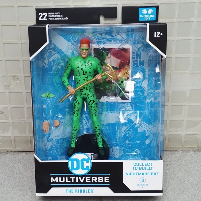MCFARLANE TOYS DC MULTIVERSE THE RIDDLER BATMAN FOREVER 1995 JIM CARREY TANPA CTB NIGHTMARE BAT