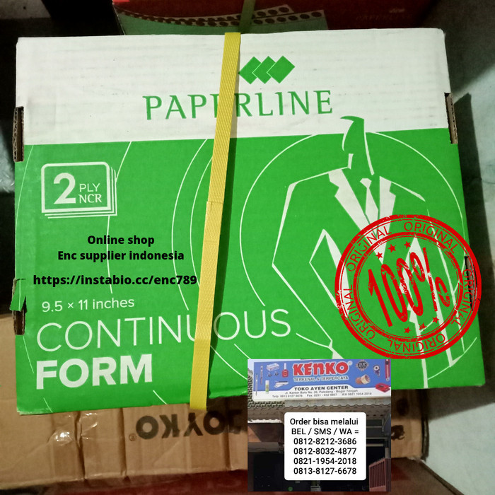 

enc - continuous form CF K2 W 2 ply ncr 9.5x11 inches paperline / dus