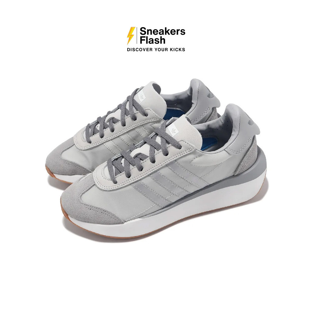 ADIDAS Country Xlg Grey Silver Metallic Sepatu Sneakers Pria - ID0365 - Size 46