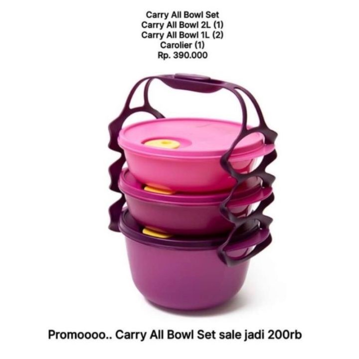 Carry all bowl ungu rantang tupperware