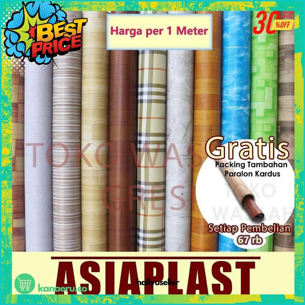 Karpet Plastik/Perlak Lantai /Meja/ Karpet Lantai  Plastik Lebar 1.2Meter Kilat