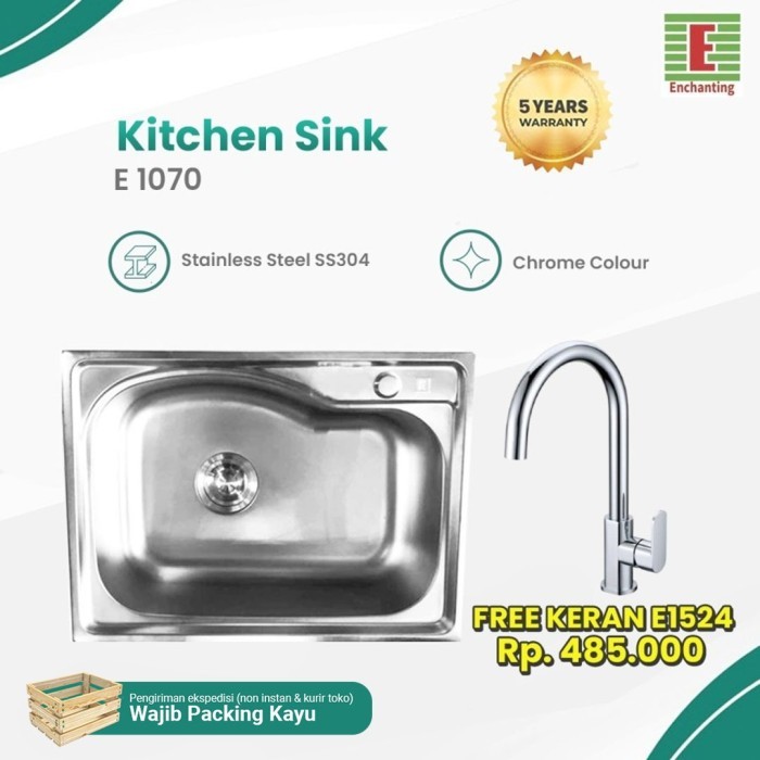 Kitchen Sink Dapur / Bak Cuci Piring Europe Enchanting E1070