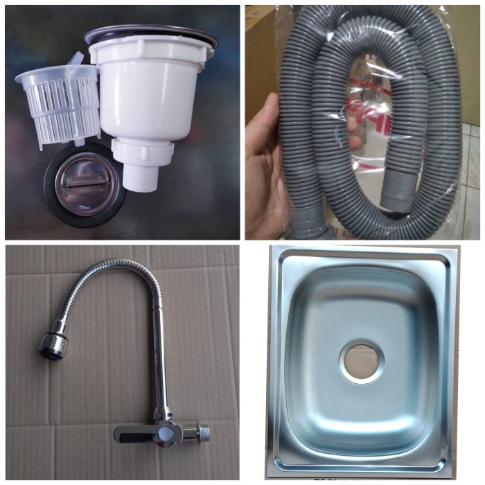 bak cuci piring 1 lubang stainless / bcp stainless 1 lubang 50cm
