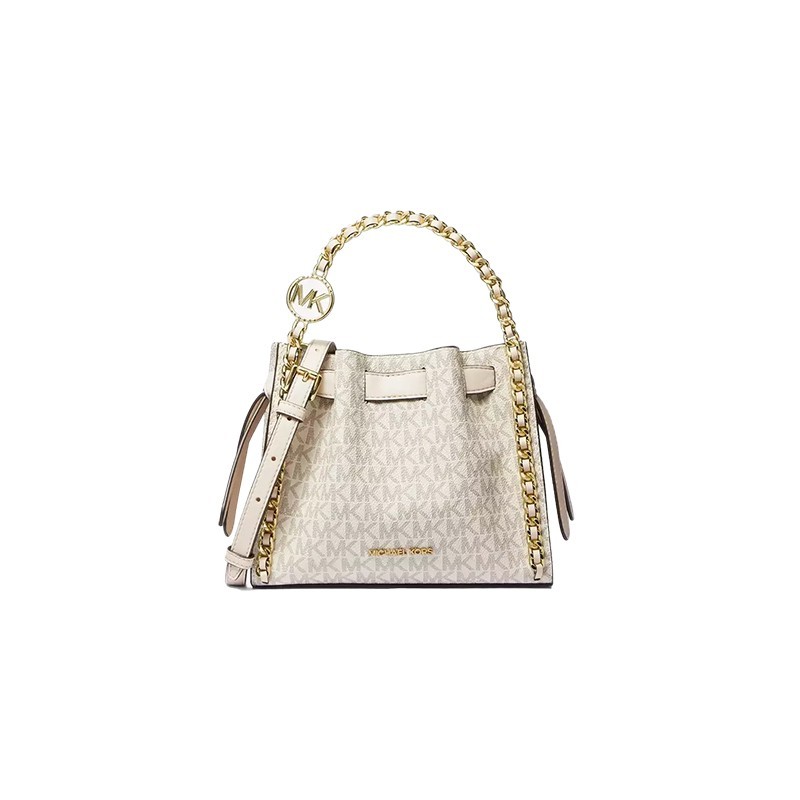 Tas Wanita Cewek Perempuan MK Mina Small Logo Crossbody Bag - Cream 100% ORIGINAL