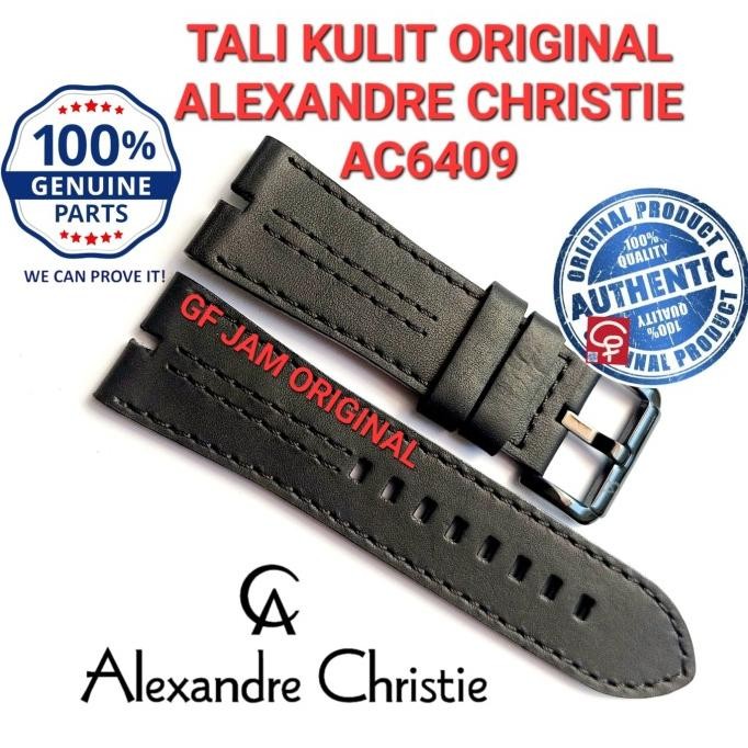 STRAP KULIT TALI JAM TANGAN ALEXANDER CHRISTIE AC6409 AC 6409 ORIGINAL