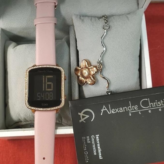 JAM TANGAN ALEXANDRE CHRISTIE AC9380 AC 9380 PINK ROSEGOLD WANITA ORI