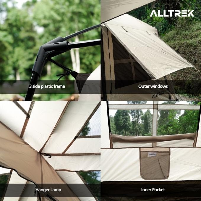 ALLTREK Tenda Camping Tentastic Outdoor 1 Bedroom + 1 Guest Room DS