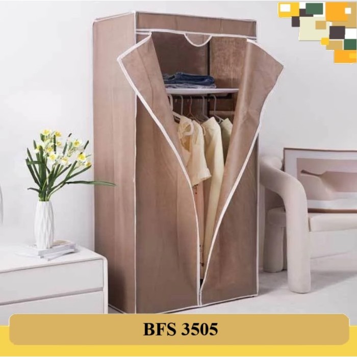 Produk Ready Lemari Baju Portable/Lemari Pakaian Kain Resleting BFS 3505