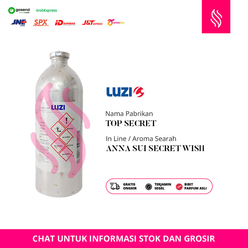 JUAL BIBIT PARFUM ASLI - LUZI - TOP SECRET - SEGEL - 500 GR