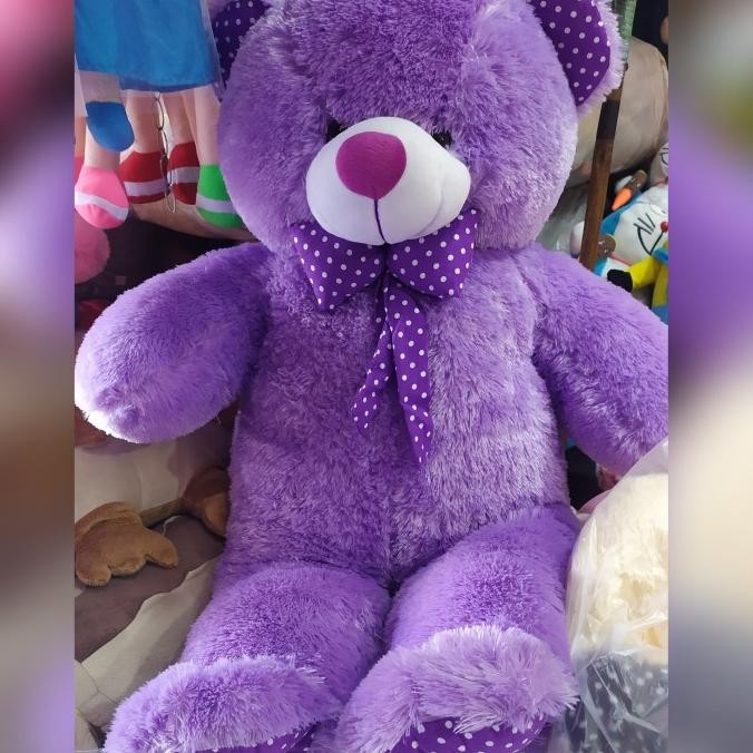 Boneka Beruang Ungu 1 meter Besar Bagus