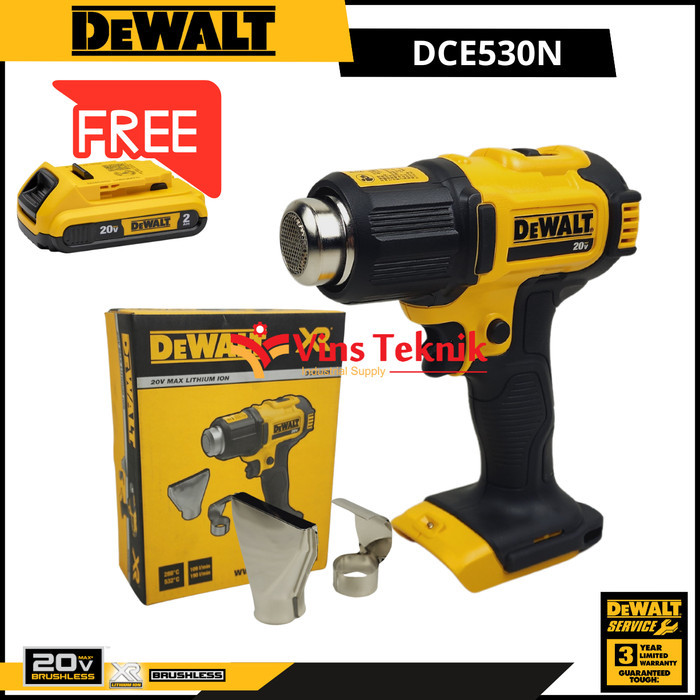 Mesin Pemanas Hot Gun Heat Gun Cordless DEWALT DCE530N DCE530