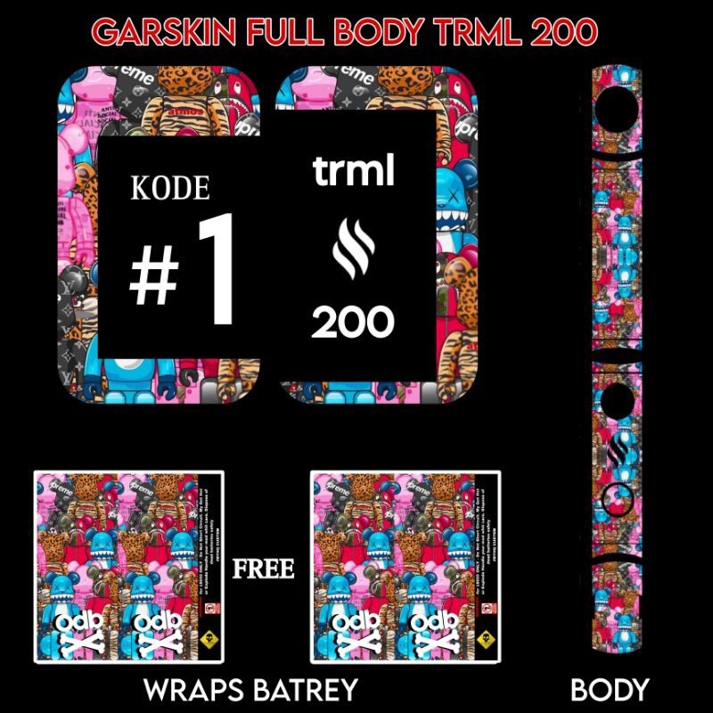 

Wrap* Stiker Vnil T200 Trml Kode 1 Wrap Skin Stiker Garksin CUSTOM Gratis (2pcs)
