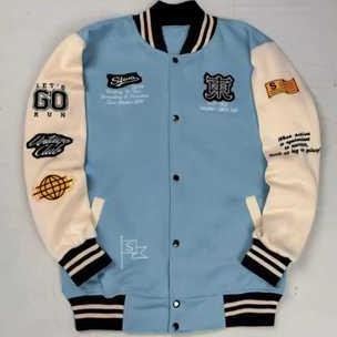 Jaket Varsity Modern Keren Jacket Baseball Vintage Salvio Hexia Denim Baseball Pria Wanita Premium