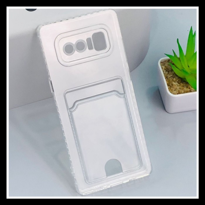 Samsung Galaxy Note 9 Case Neo Crystal Card Slot Original Soft Casing - CLEAR. , SAMSUNG NOTE 9.